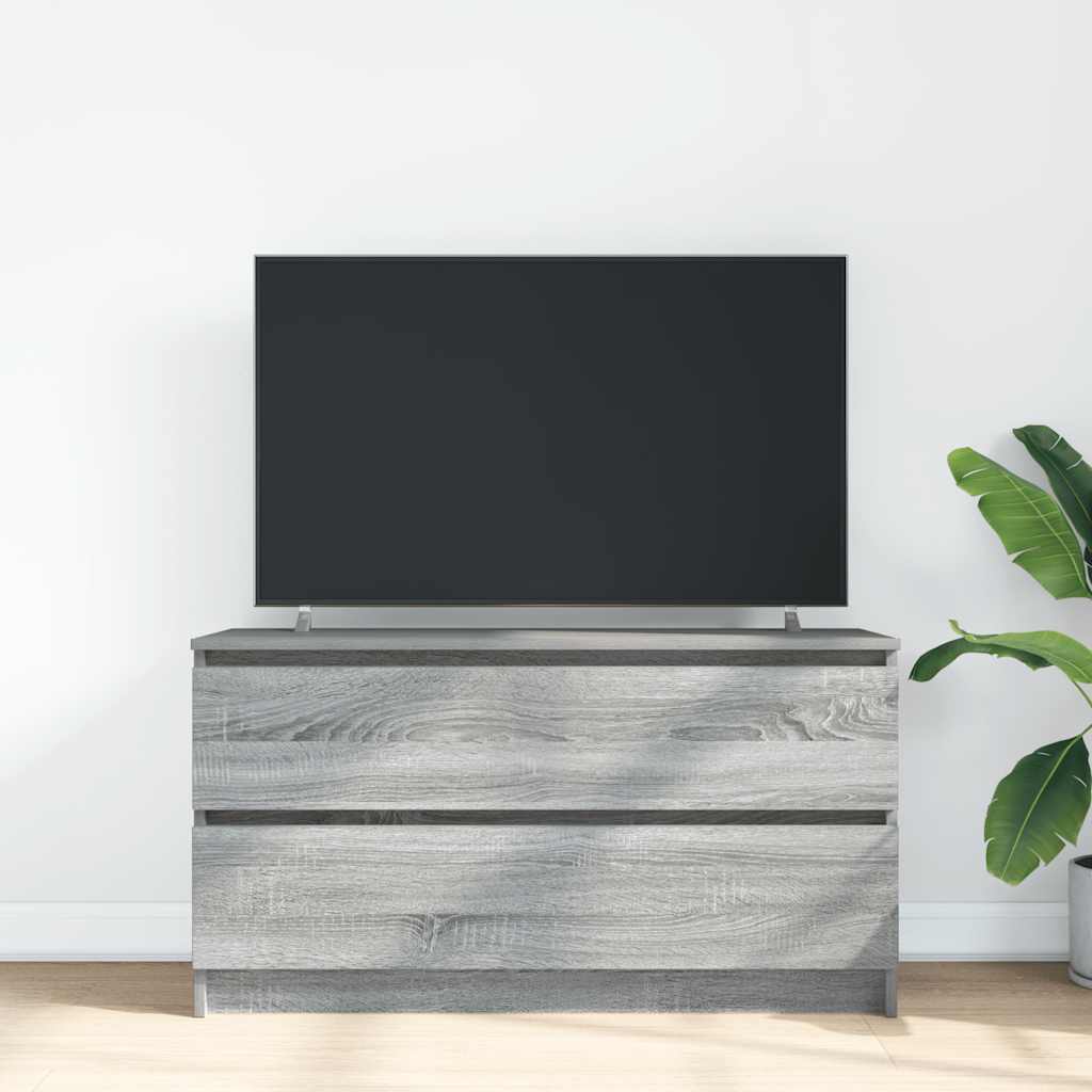 vidaXL Szafka RTV Szara Sonoma 100x35x54 cm Drewno klejone