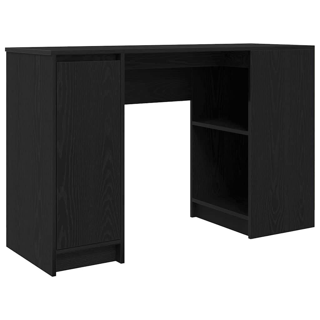 vidaXL Biurko Czarny Dąb 120x42x76 cm Drewno klejone