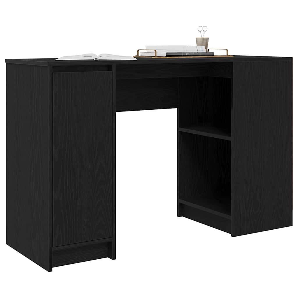 vidaXL Biurko Czarny Dąb 120x42x76 cm Drewno klejone