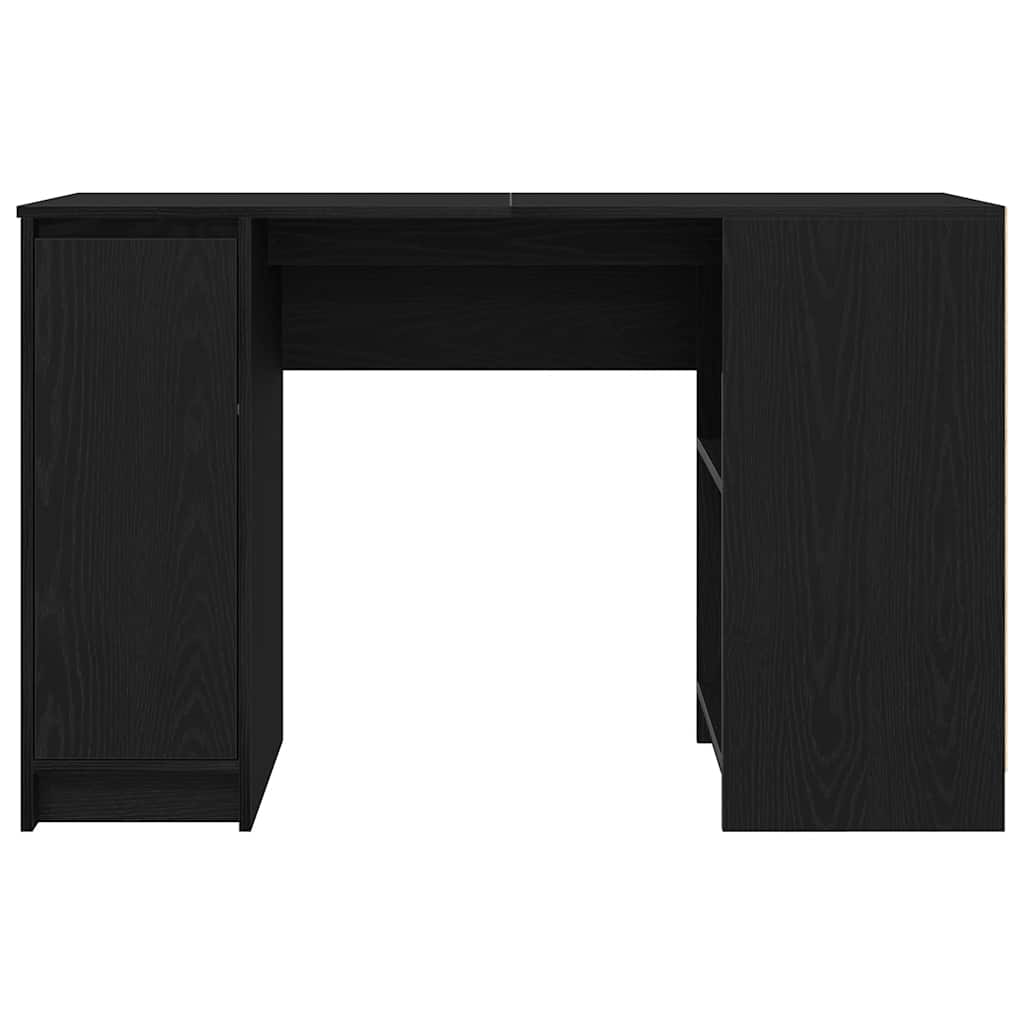 vidaXL Biurko Czarny Dąb 120x42x76 cm Drewno klejone