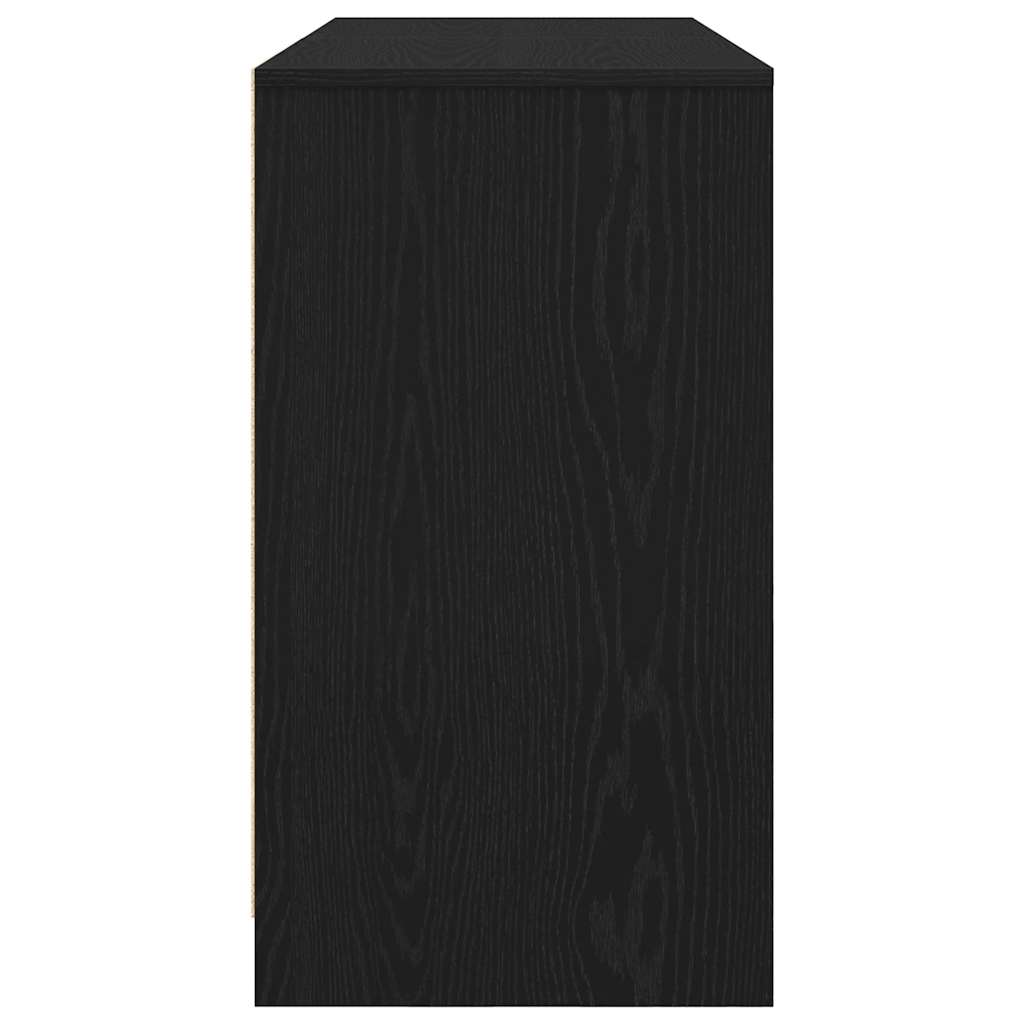 vidaXL Biurko Czarny Dąb 120x42x76 cm Drewno klejone