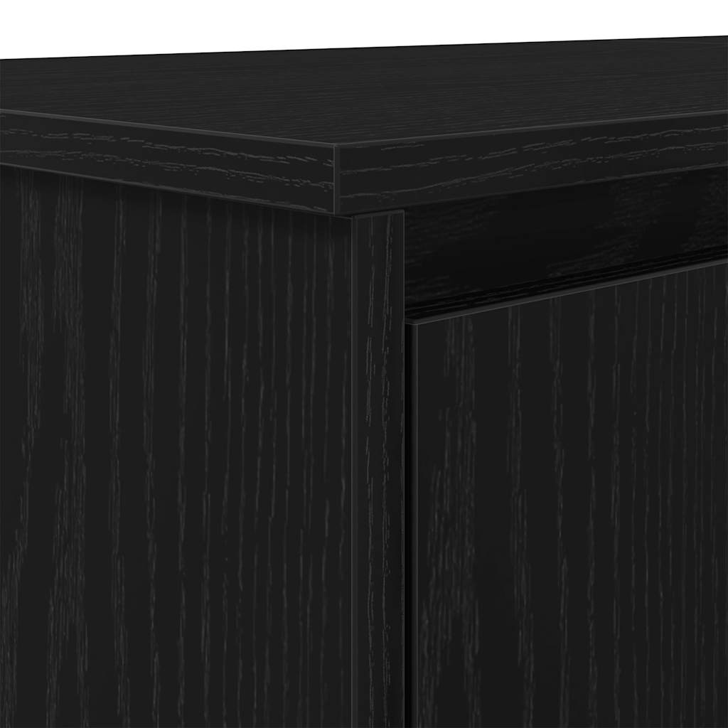 vidaXL Biurko Czarny Dąb 120x42x76 cm Drewno klejone
