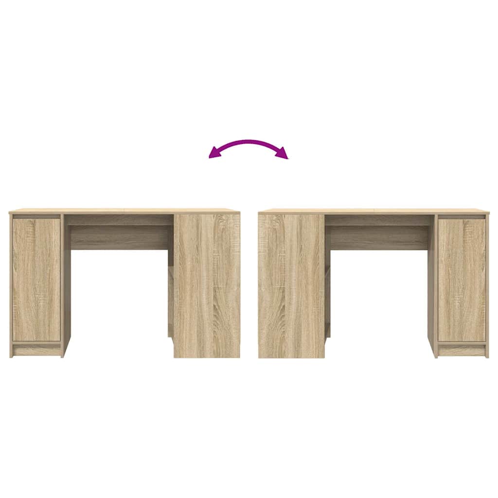 vidaXL Biurko Sonoma Oak 120x42x76 cm Drewno klejone