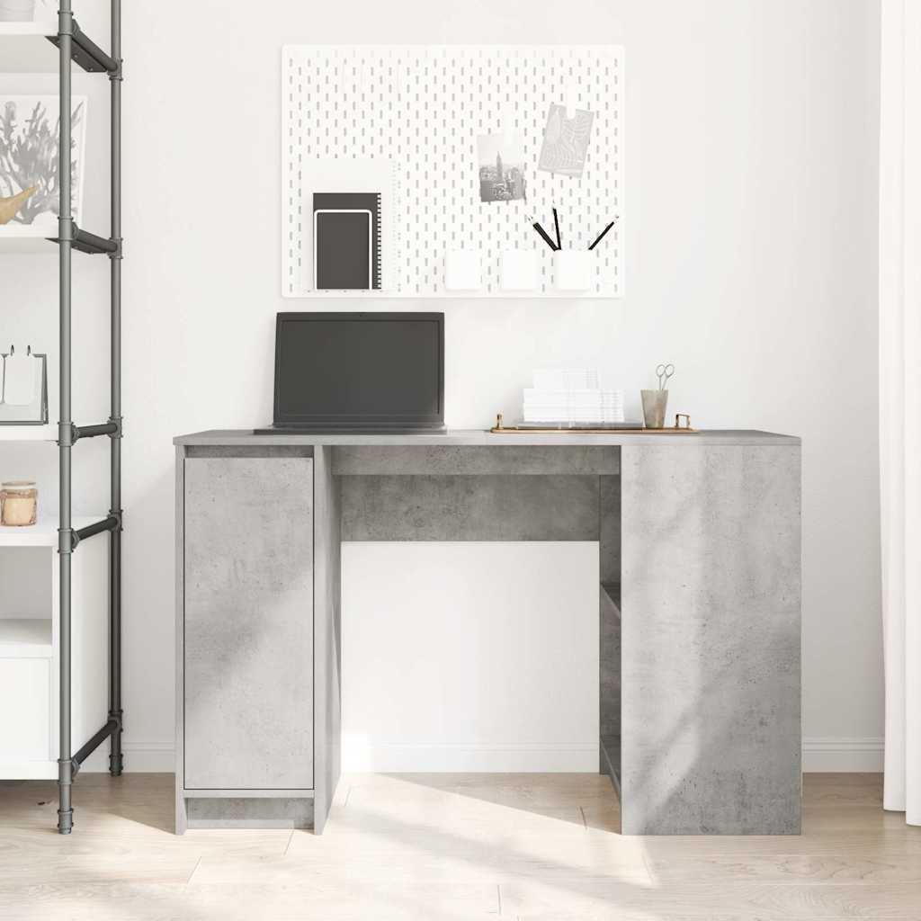 vidaXL Biurko Beton Szary 120x42x76 cm Drewno klejone