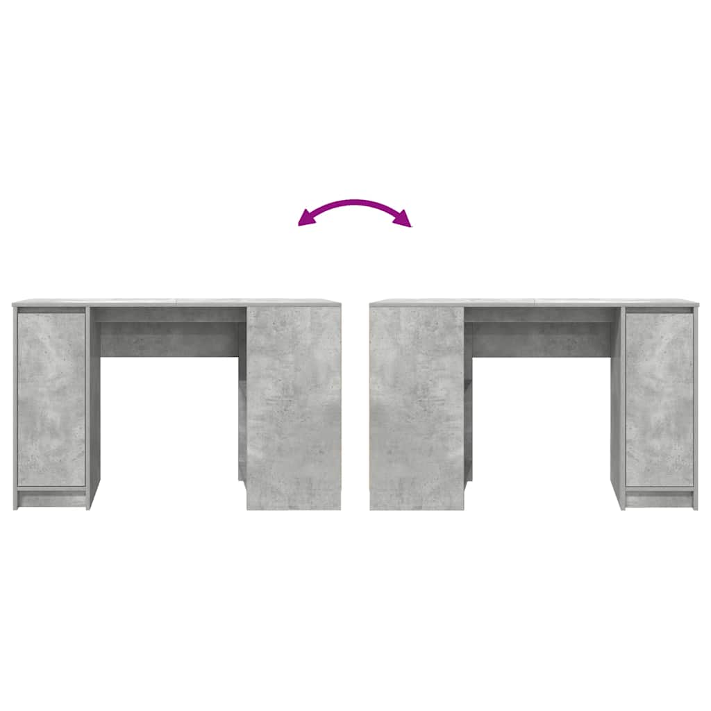 vidaXL Biurko Beton Szary 120x42x76 cm Drewno klejone