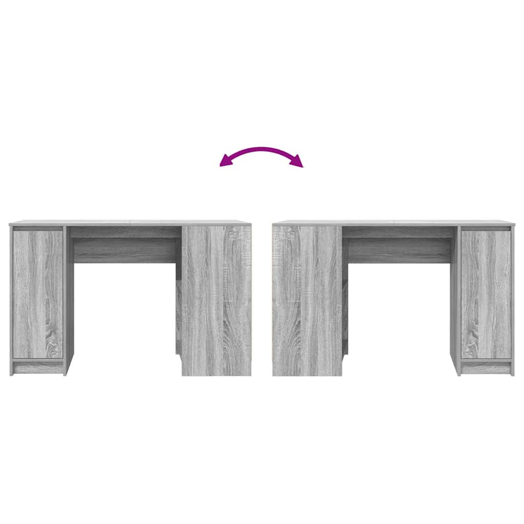 vidaXL Biurko Sonoma Szare 120x42x76 cm Drewno klejone