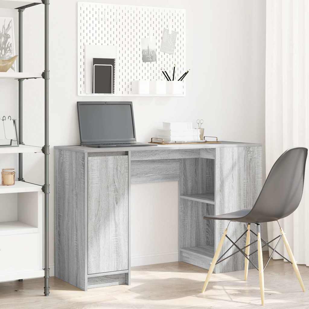 vidaXL Biurko Sonoma Szare 120x42x76 cm Drewno klejone