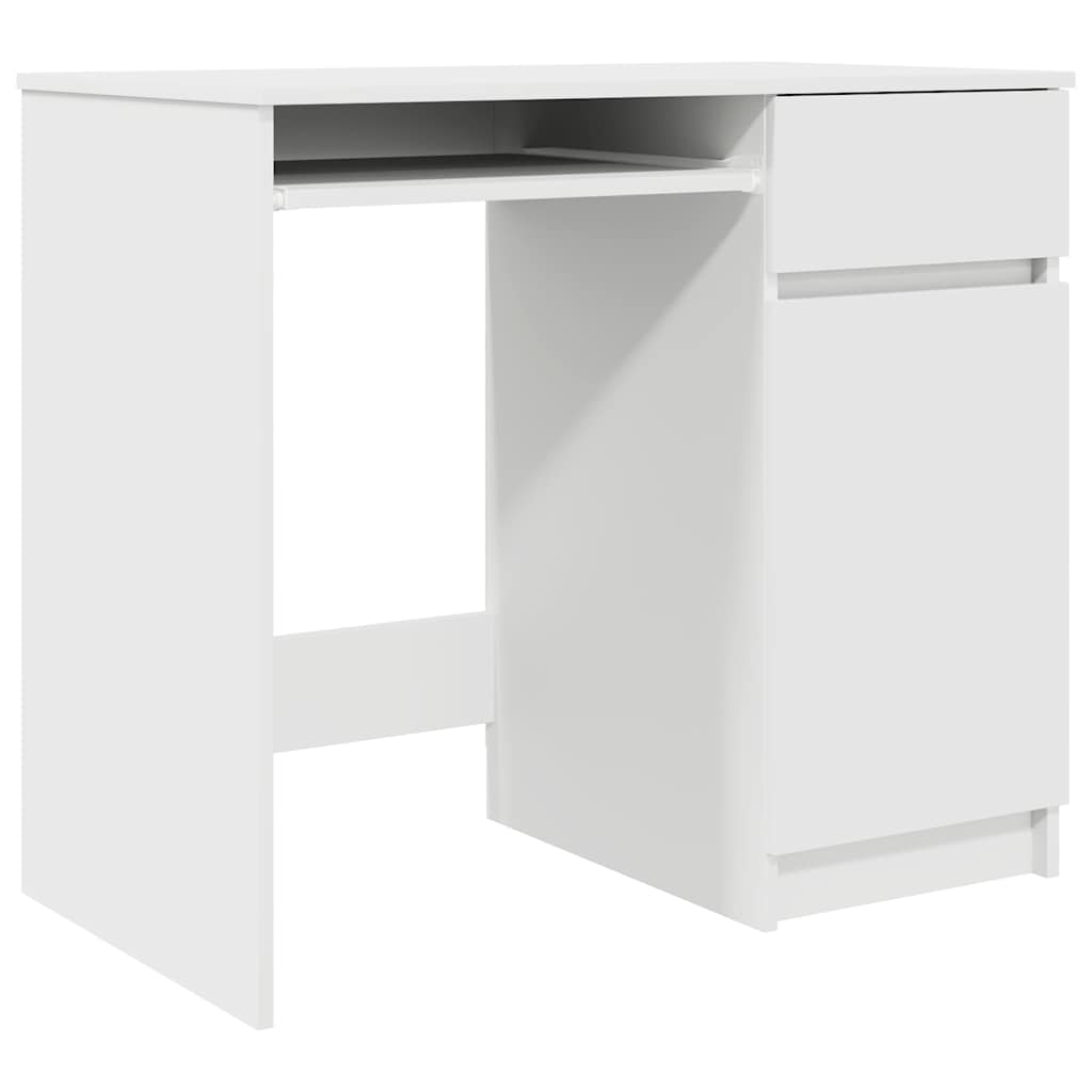 vidaXL Biurko Białe 86x49x76 cm Drewno klejone