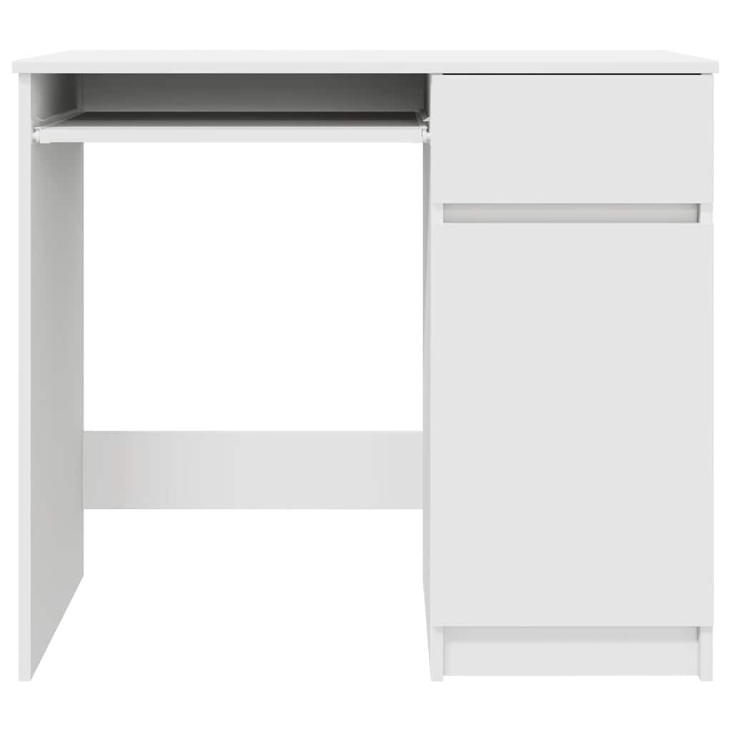 vidaXL Biurko Białe 86x49x76 cm Drewno klejone