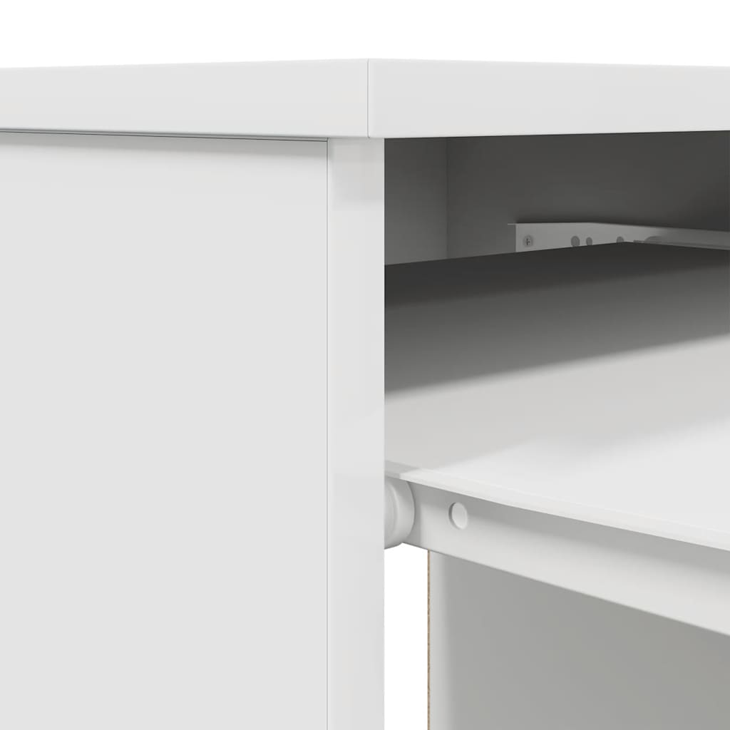 vidaXL Biurko Białe 86x49x76 cm Drewno klejone