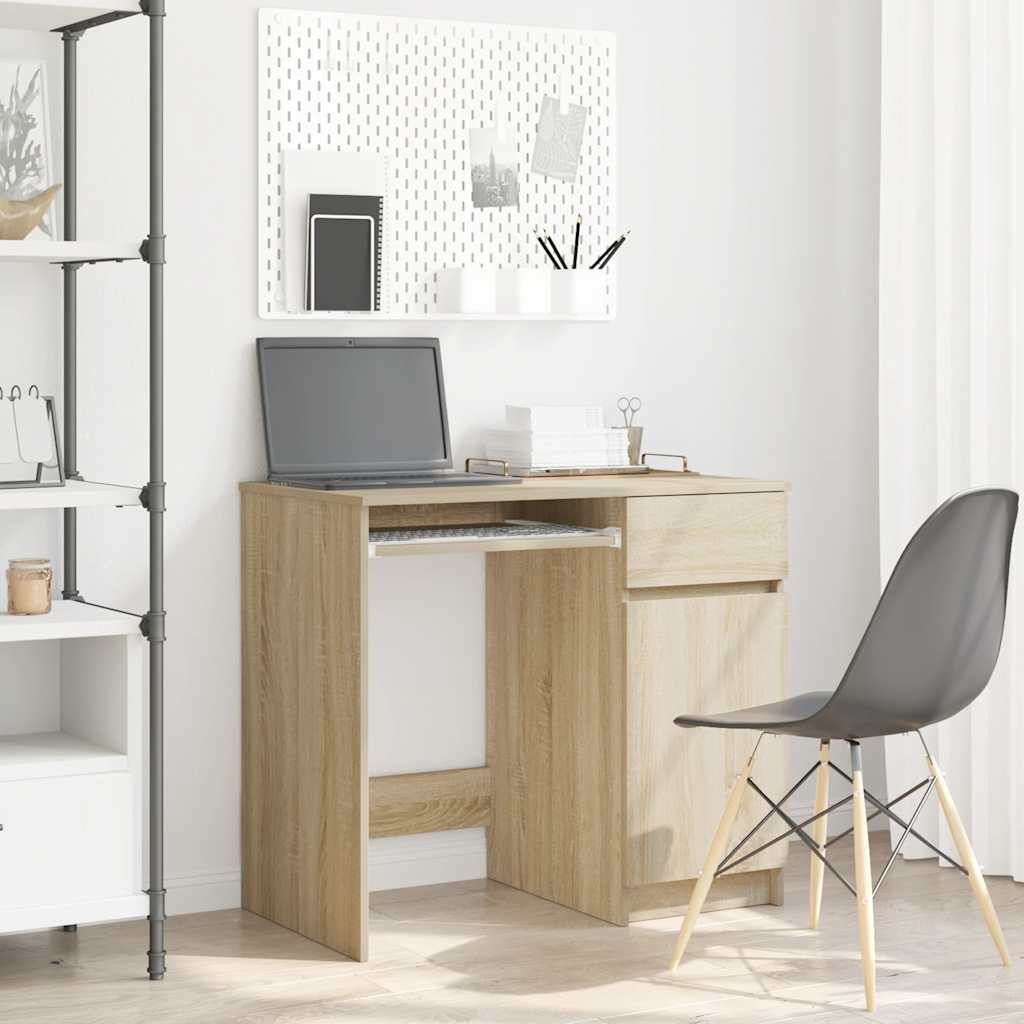 vidaXL Biurko Sonoma Oak 86x49x76 cm Drewno klejone