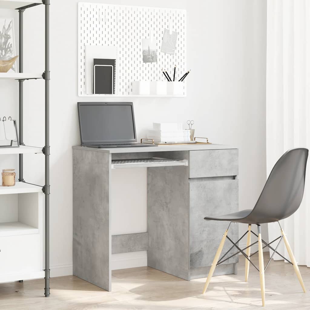 vidaXL Biurko Beton Szary 86x49x76 cm Drewno klejone