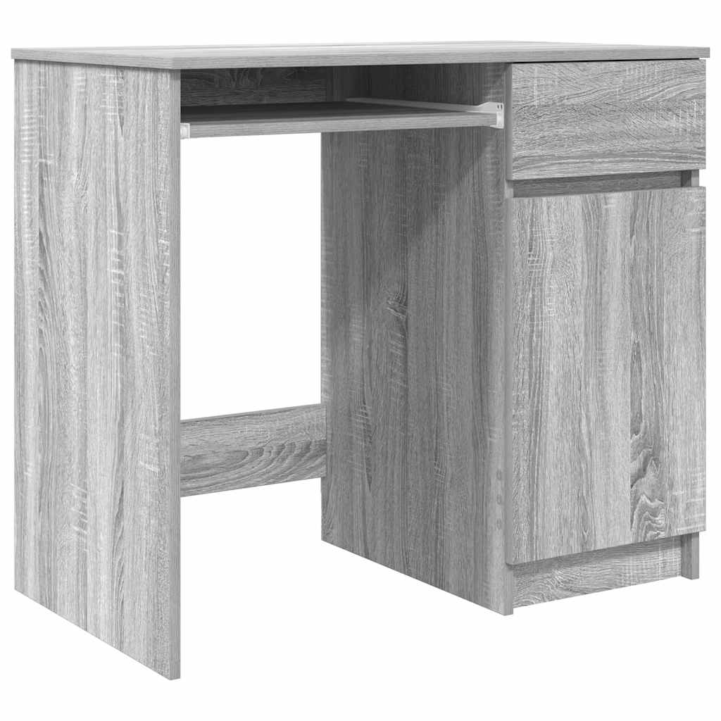 vidaXL Biurko Sonoma Szare 86x49x76 cm Drewno klejone