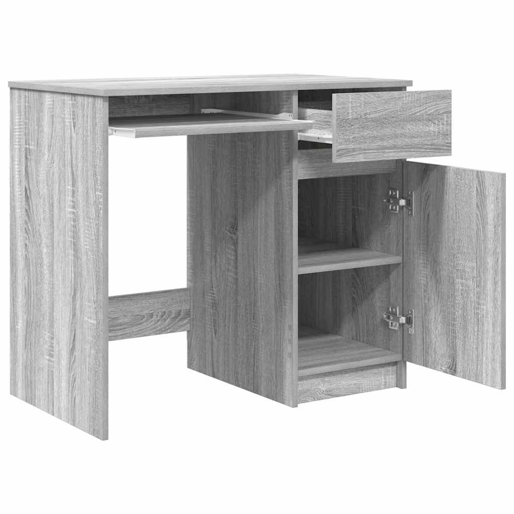 vidaXL Biurko Sonoma Szare 86x49x76 cm Drewno klejone