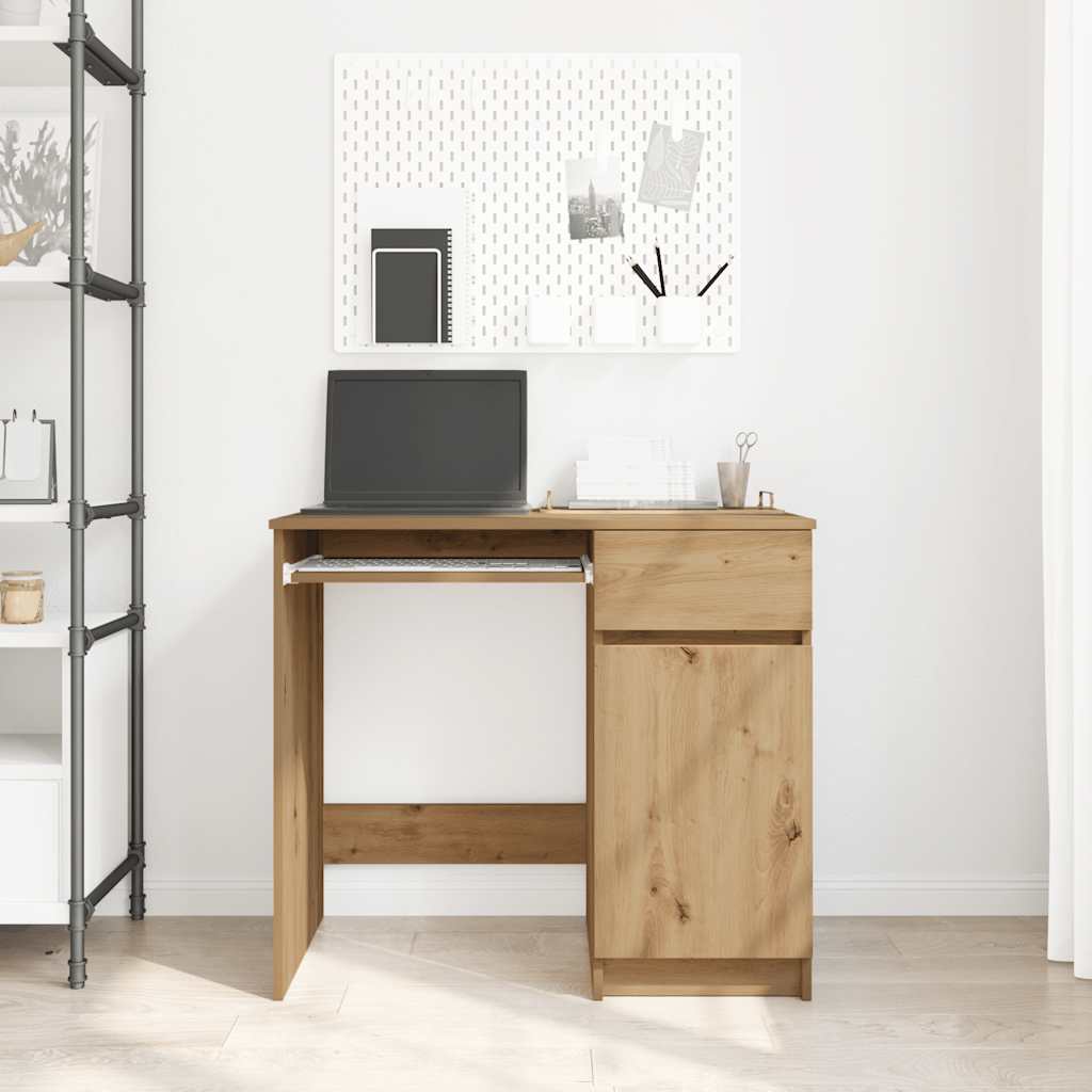 vidaXL Biurko Artisan Dąb 86x49x76 cm Drewno klejone