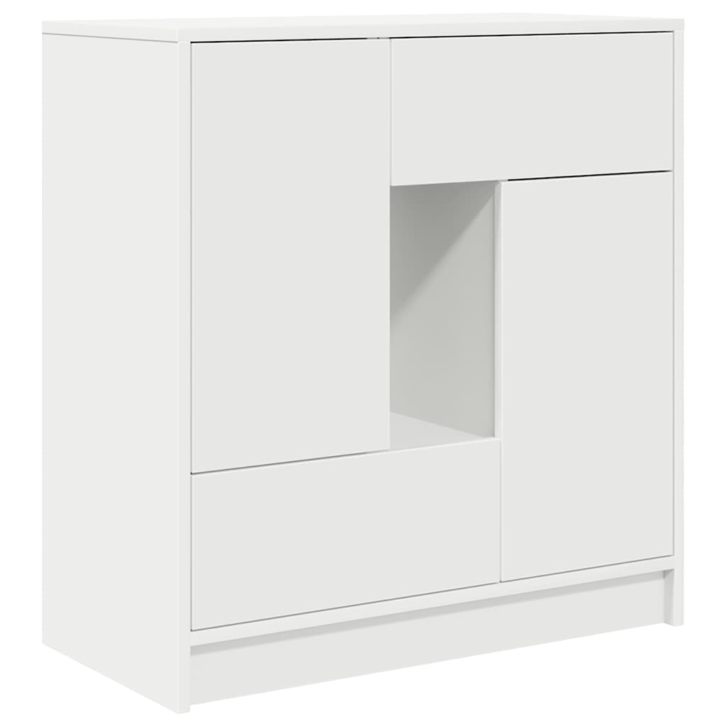 vidaXL Komoda z szufladami i drzwiami, biała, 70,5x34x74,5 cm