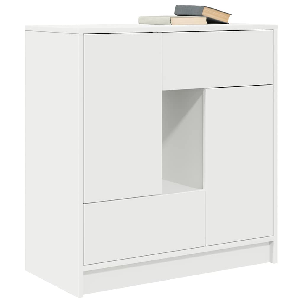 vidaXL Komoda z szufladami i drzwiami, biała, 70,5x34x74,5 cm