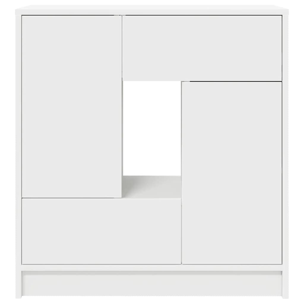 vidaXL Komoda z szufladami i drzwiami, biała, 70,5x34x74,5 cm