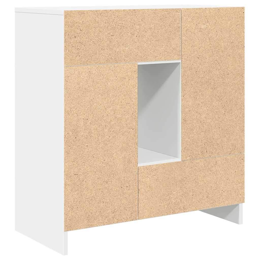 vidaXL Komoda z szufladami i drzwiami, biała, 70,5x34x74,5 cm