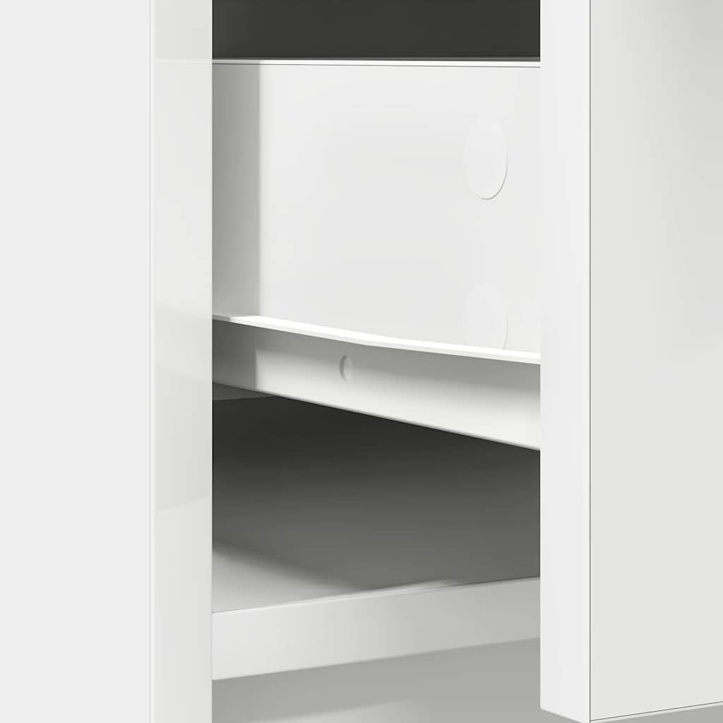 vidaXL Komoda z szufladami i drzwiami, biała, 70,5x34x74,5 cm