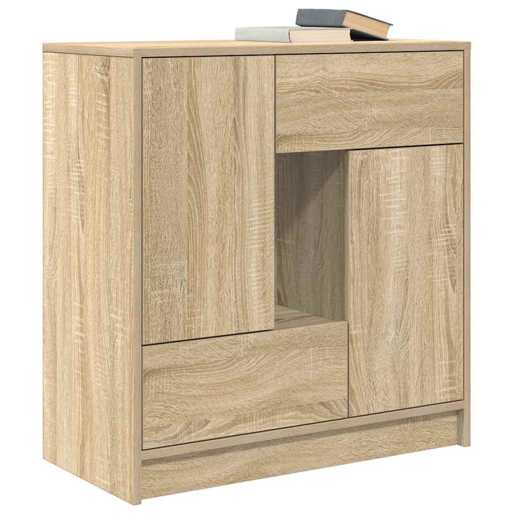 vidaXL Komoda z szufladami i drzwiami, dąb sonoma, 70,5x34x74,5 cm