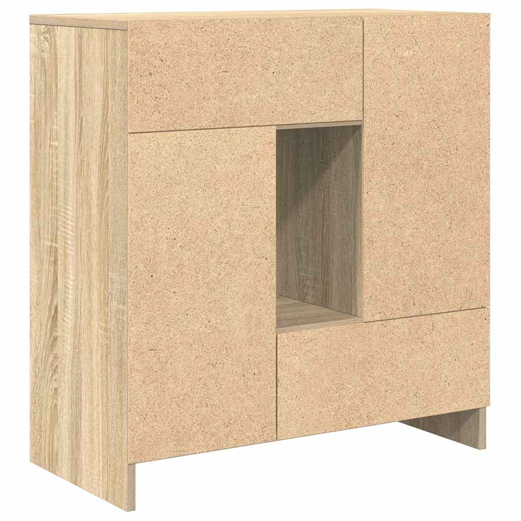 vidaXL Komoda z szufladami i drzwiami, dąb sonoma, 70,5x34x74,5 cm