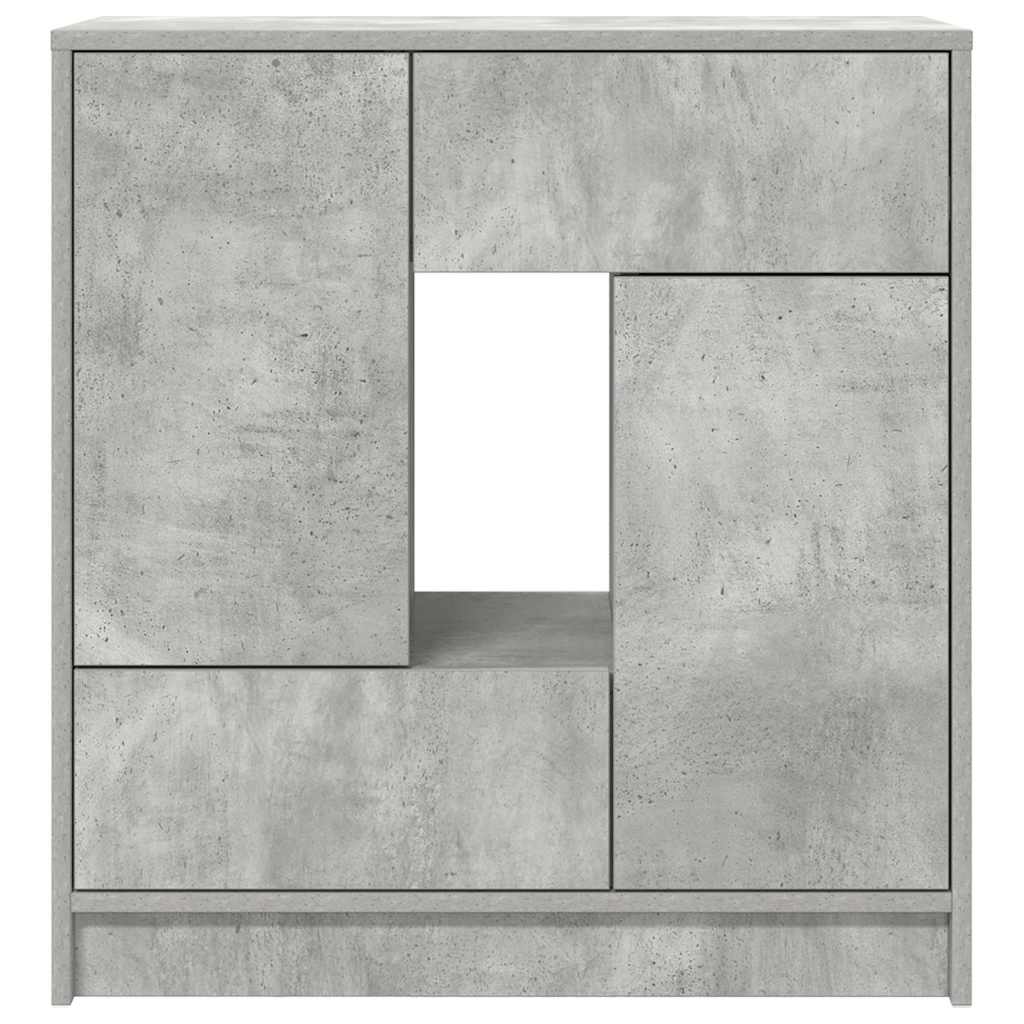 vidaXL Komoda z szufladami i drzwiami, szarość betonu, 70,5x34x74,5 cm