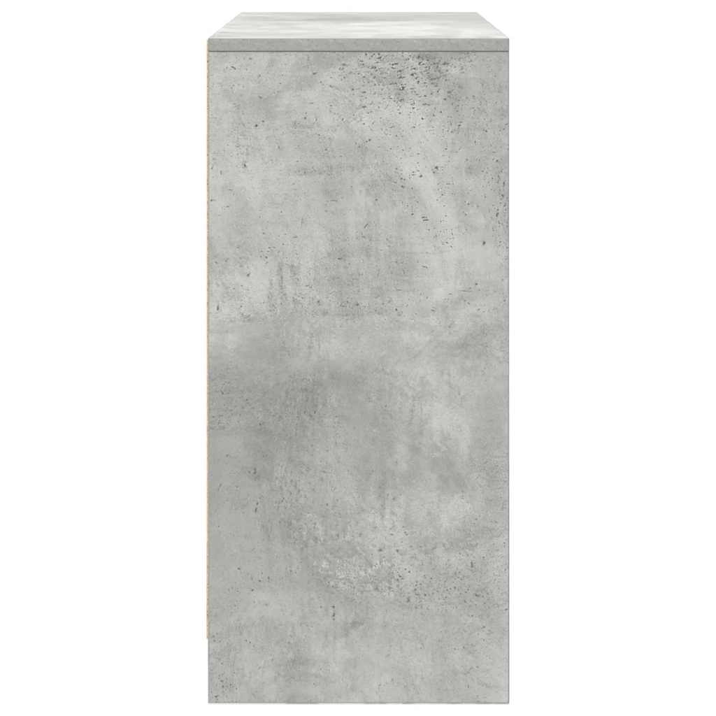 vidaXL Komoda z szufladami i drzwiami, szarość betonu, 70,5x34x74,5 cm