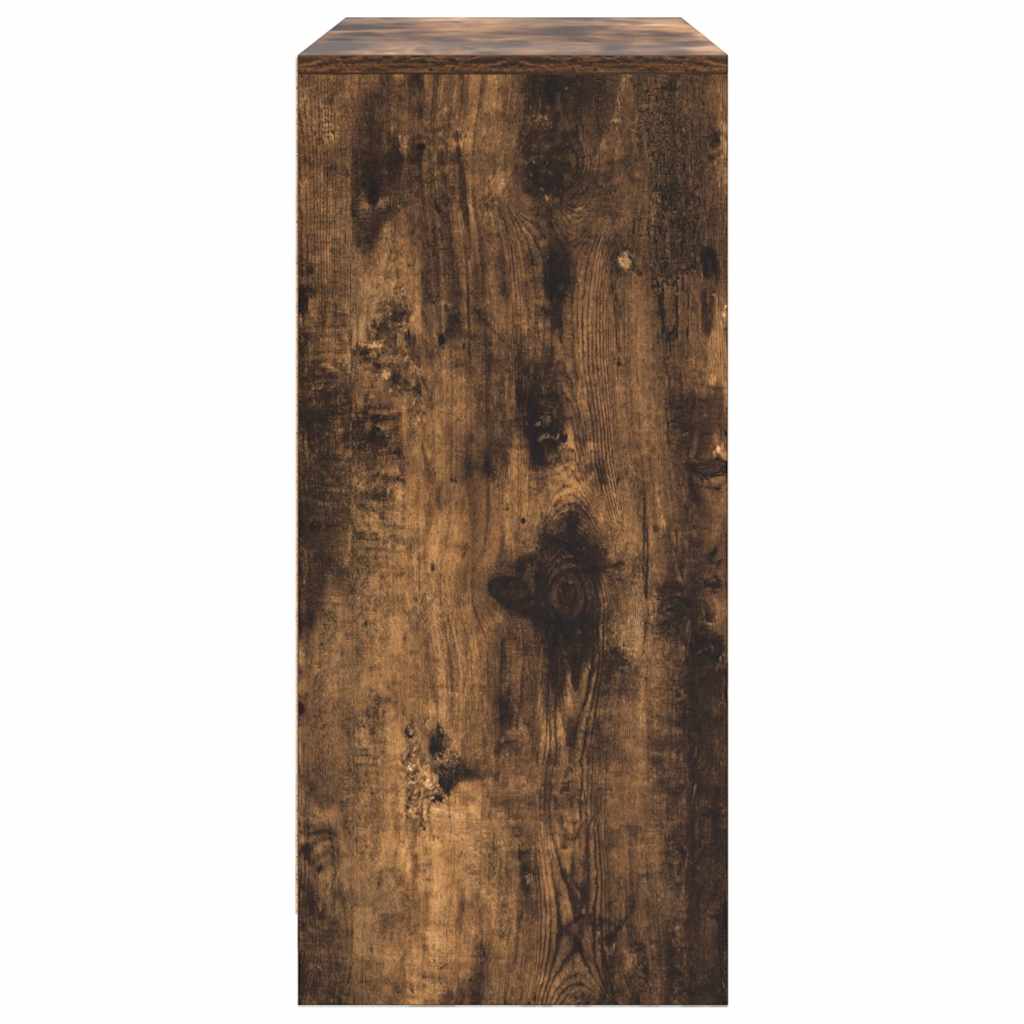 vidaXL Komoda z szufladami i drzwiami, przydymiony dąb, 70,5x34x74,5cm