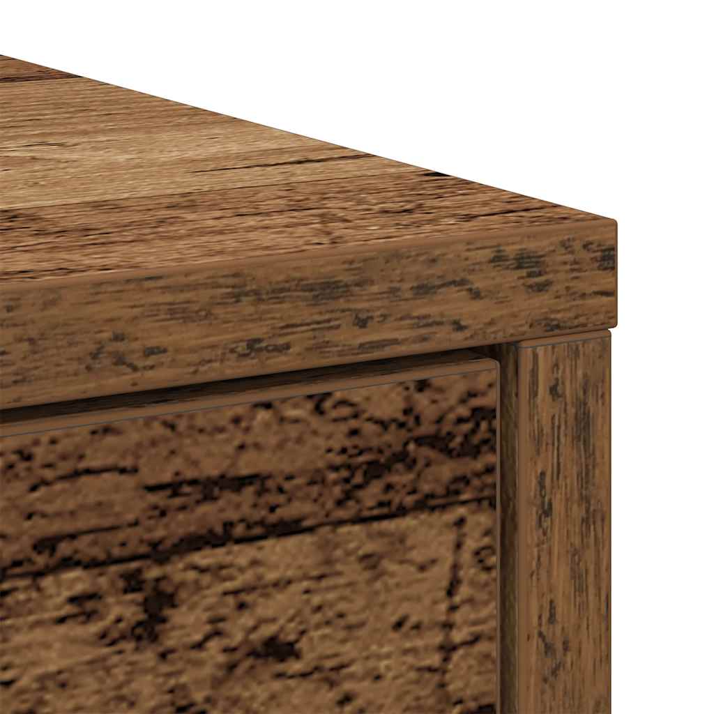 vidaXL Komoda z szufladami i drzwiami, stare drewno, 70,5x34x74,5 cm