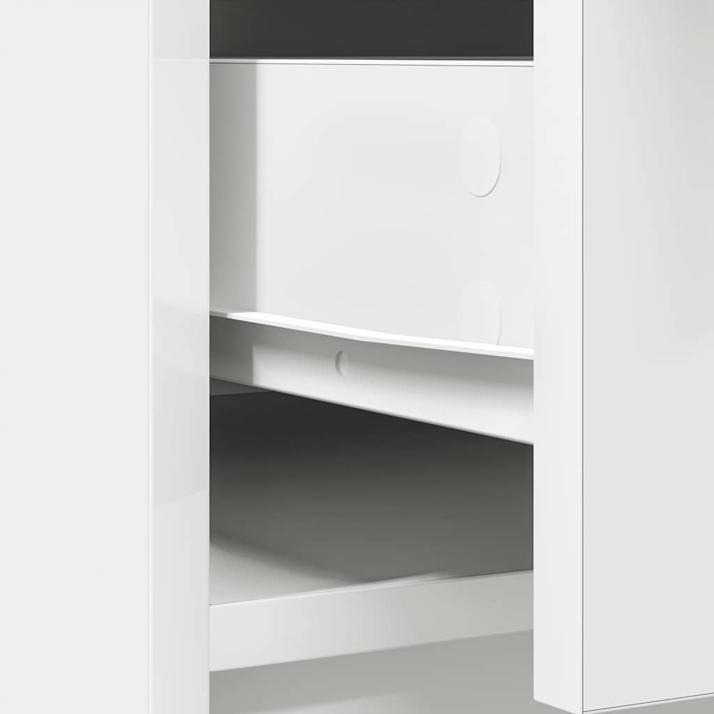vidaXL Komoda z szufladami i drzwiami, biała, 73x31x90 cm