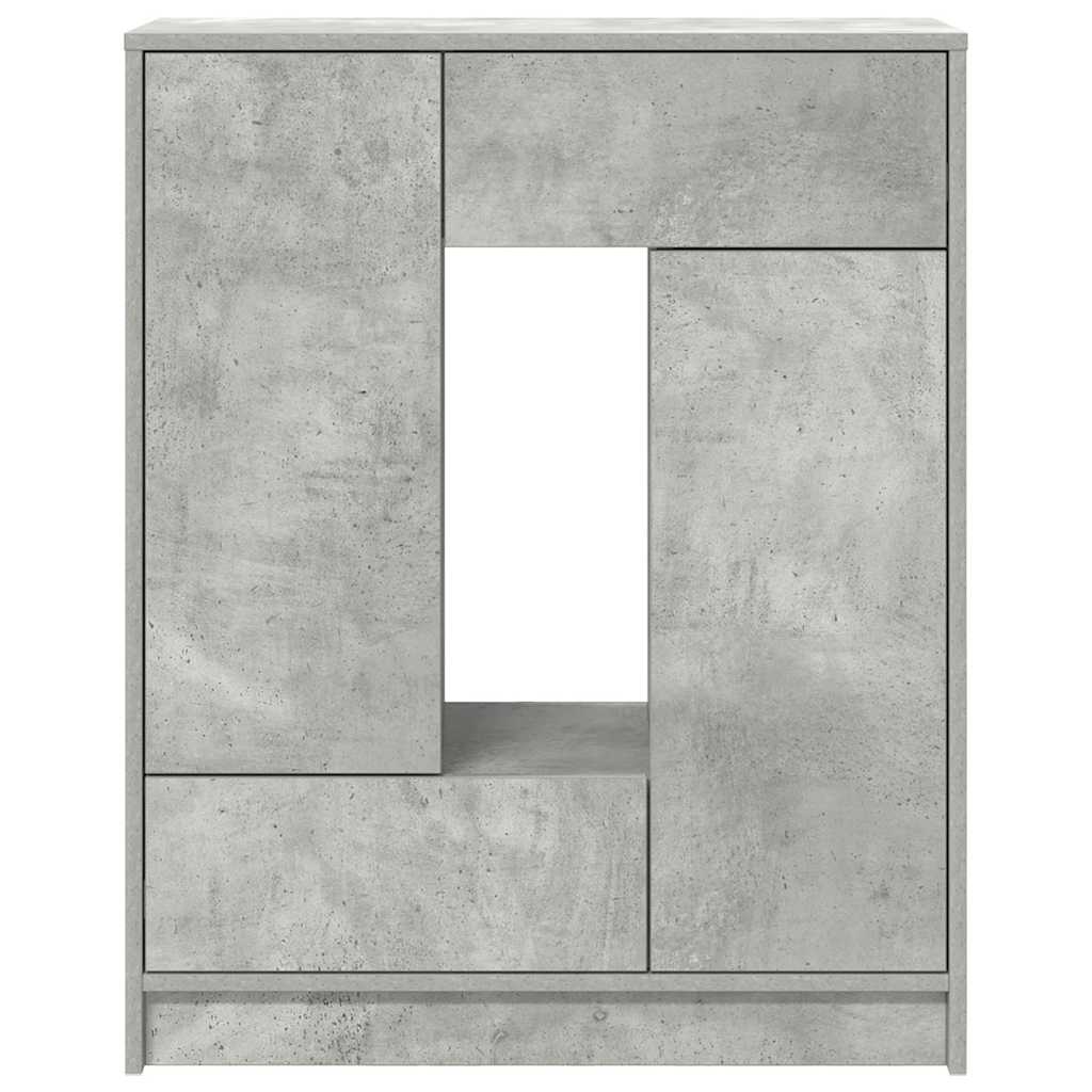 vidaXL Komoda z szufladami i drzwiami, szarość betonu, 73x31x90 cm