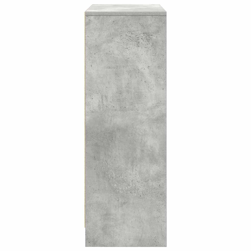 vidaXL Komoda z szufladami i drzwiami, szarość betonu, 73x31x90 cm