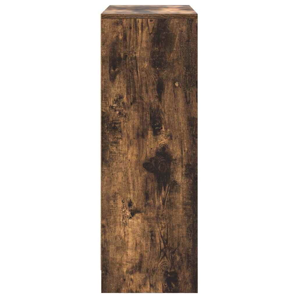vidaXL Komoda z szufladami i drzwiami, przydymiony dąb, 73x31x90 cm