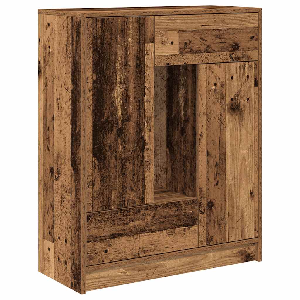 vidaXL Komoda z szufladami i drzwiami, stare drewno, 73x31x90 cm