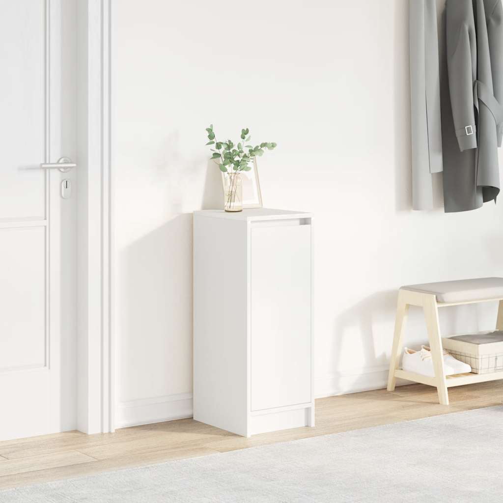 vidaXL Szafka na buty Biała 29,5x34x76 cm Drewno klejone