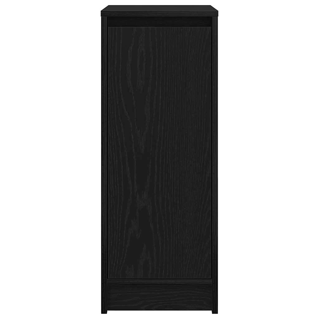 vidaXL Szafka na buty Czarny dąb 29,5x34x76 cm Drewno klejone