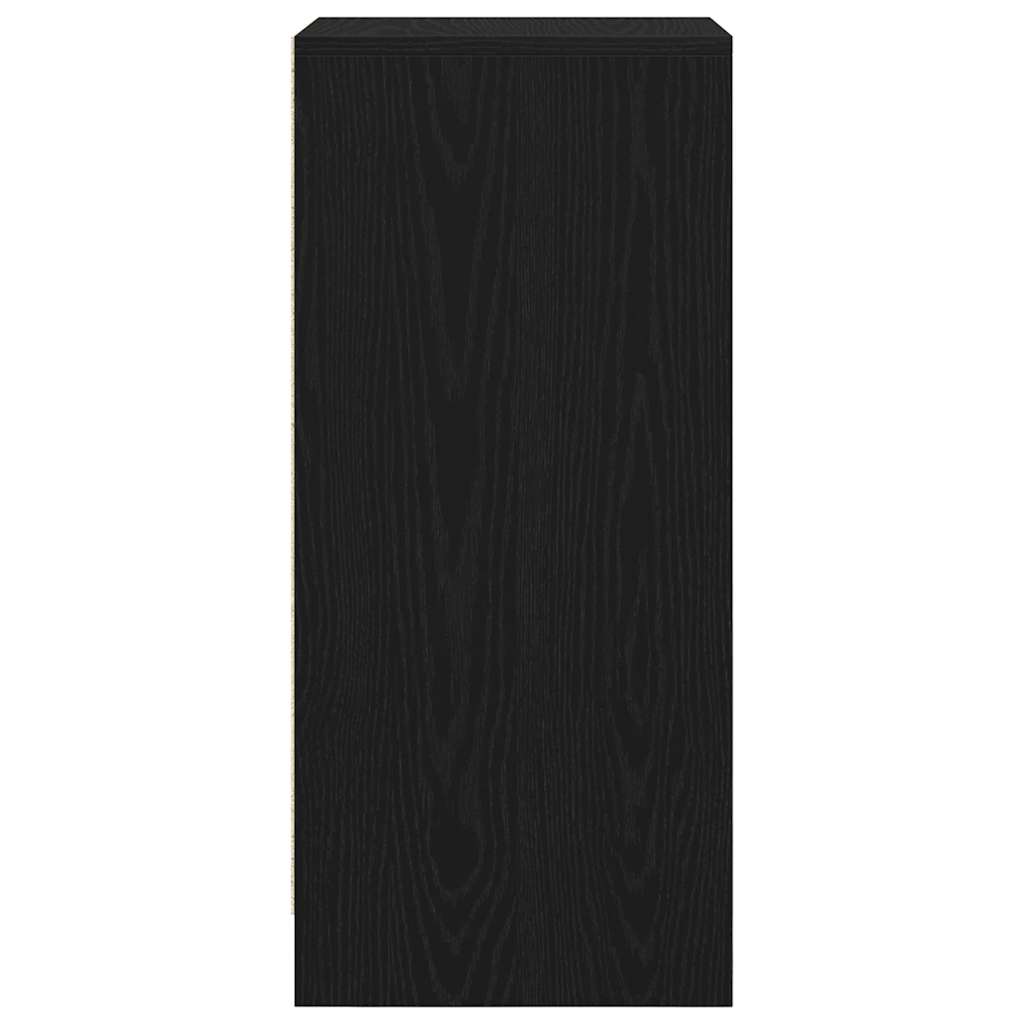 vidaXL Szafka na buty Czarny dąb 29,5x34x76 cm Drewno klejone