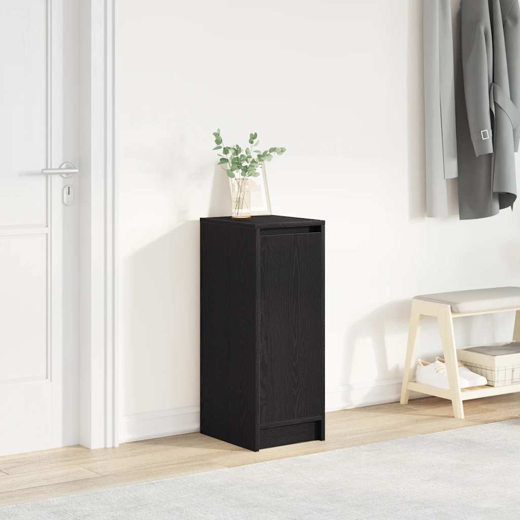 vidaXL Szafka na buty Czarny dąb 29,5x34x76 cm Drewno klejone
