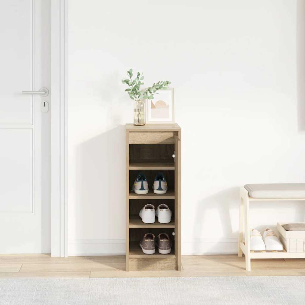 vidaXL Szafka na buty Sonoma Oak 29,5x34x76 cm Drewno klejone