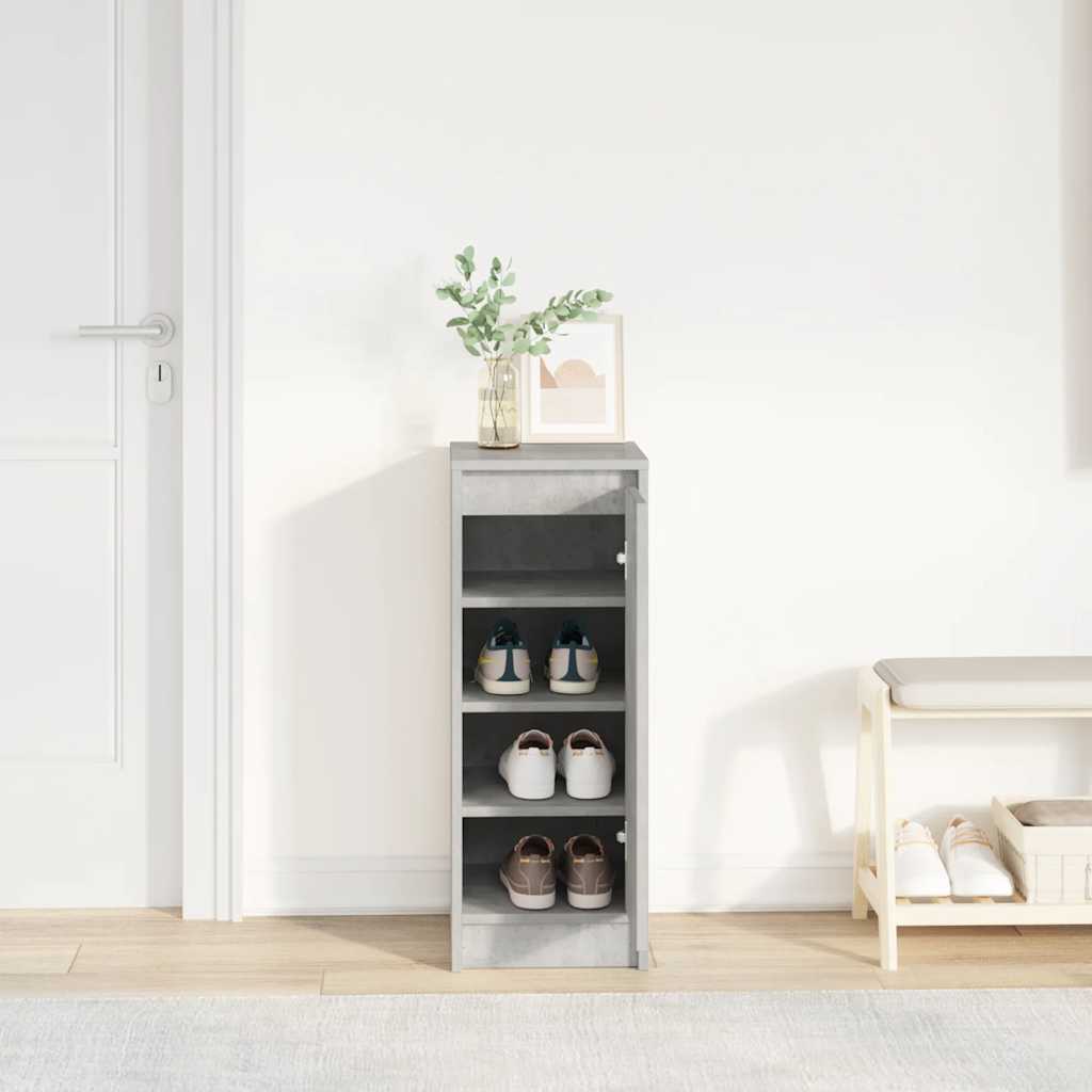 vidaXL Szafka na buty Beton Szary 29,5x34x76 cm Drewno klejone