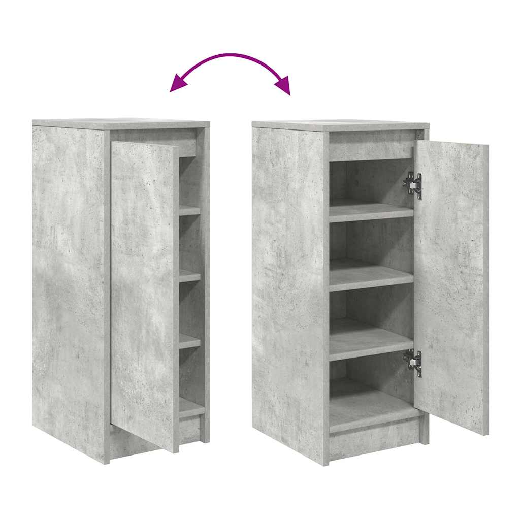 vidaXL Szafka na buty Beton Szary 29,5x34x76 cm Drewno klejone