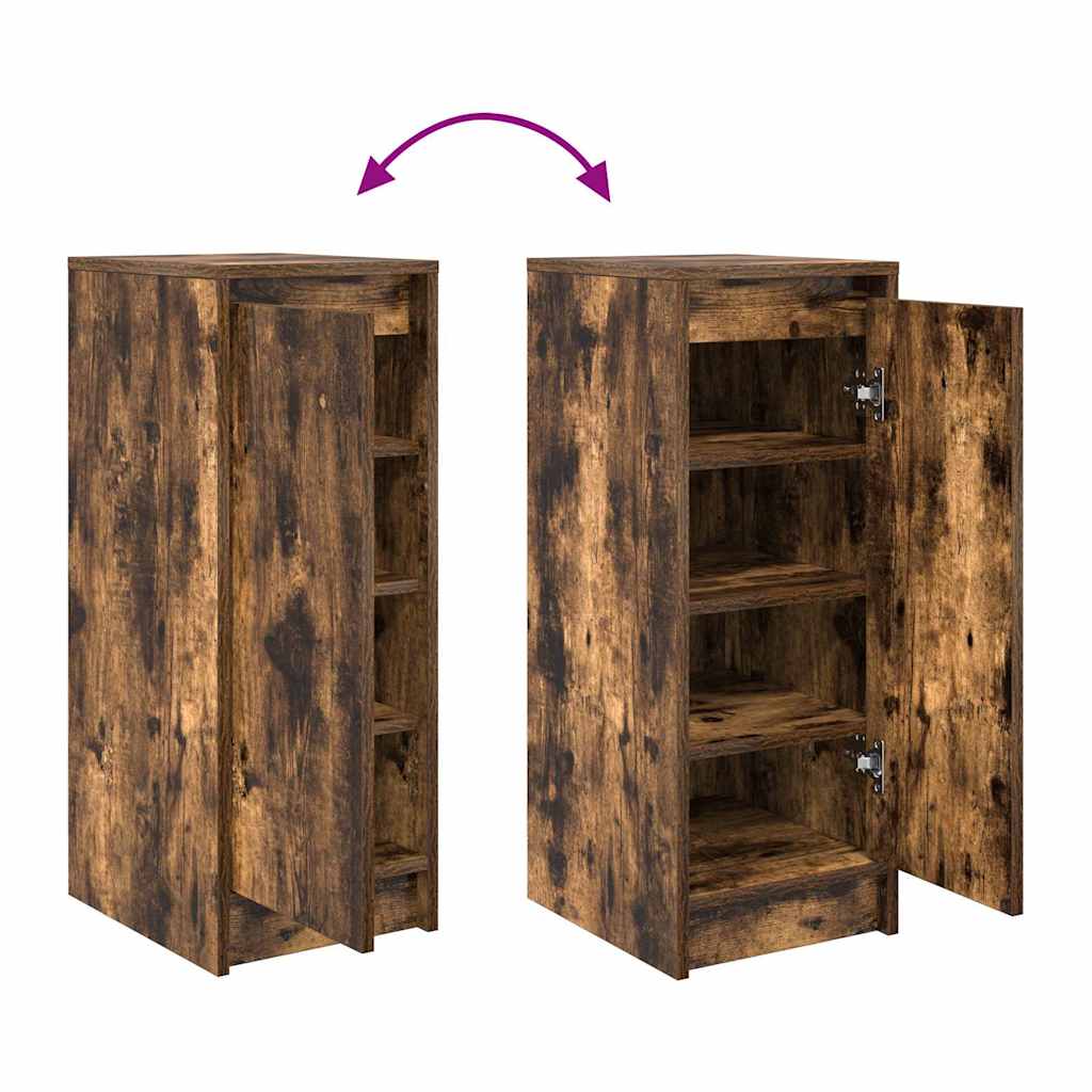 vidaXL Szafka na buty Dąb wędzony 29,5x34x76 cm Drewno klejone
