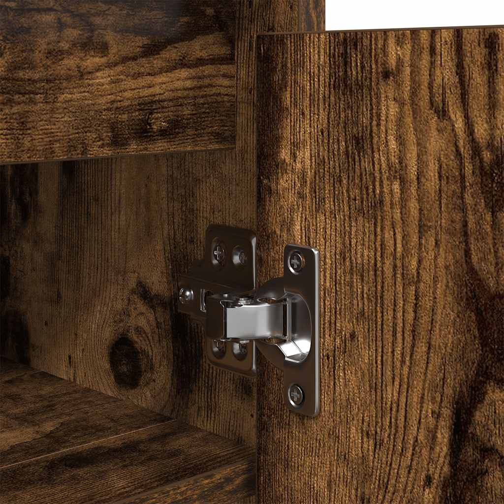 vidaXL Szafka na buty Dąb wędzony 29,5x34x76 cm Drewno klejone