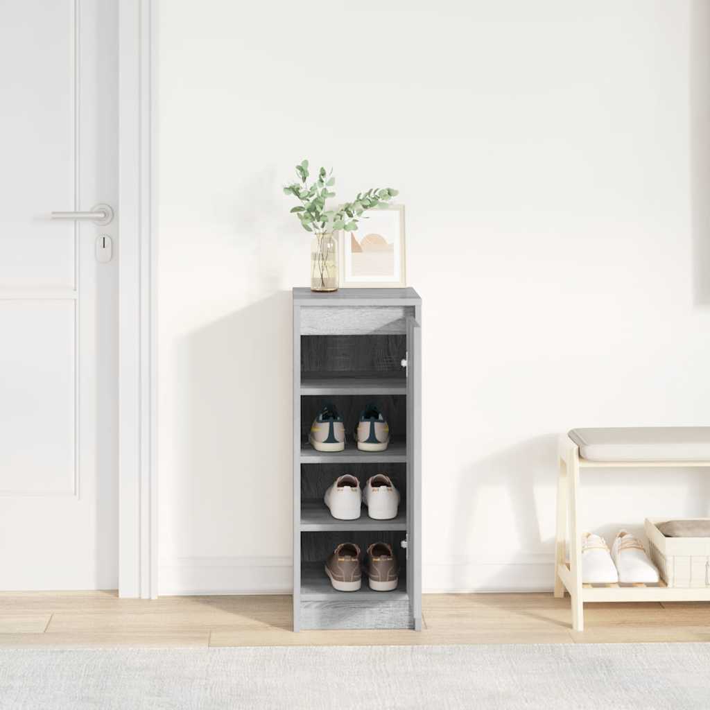 vidaXL Szafka na buty Szara Sonoma 29,5x34x76 cm Drewno klejone