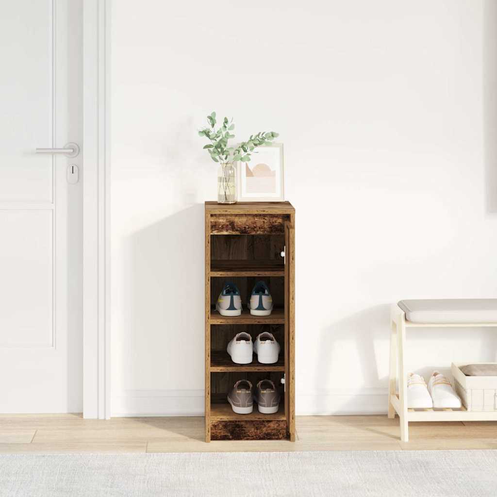 vidaXL Szafka na buty Stare drewno 29,5x34x76 cm Drewno klejone