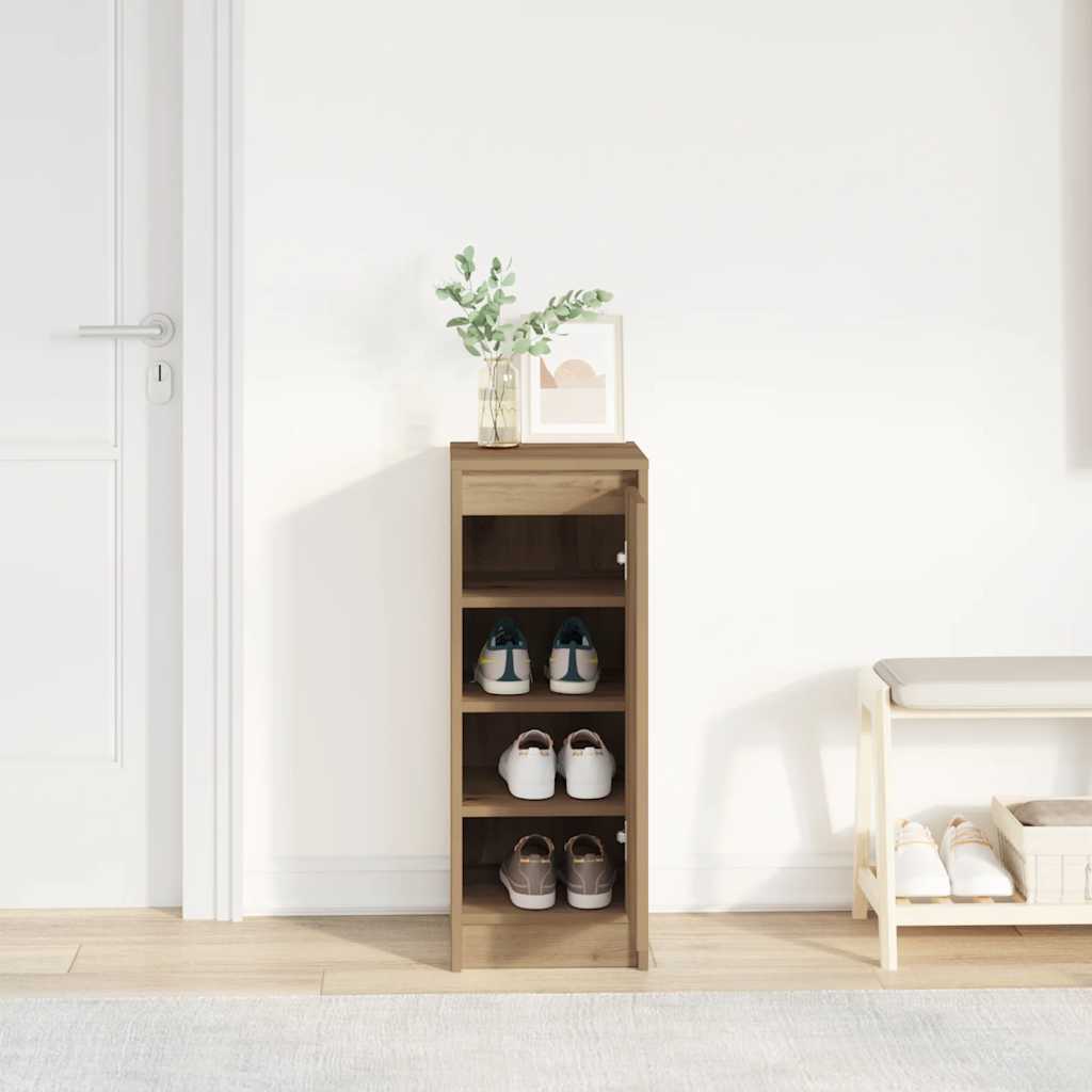 vidaXL Szafka na buty Artisan Oak 29,5x34x76 cm Drewno klejone