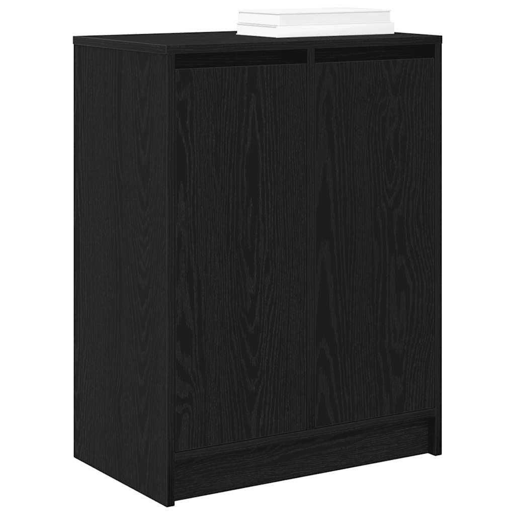 vidaXL Szafka na buty Czarny dąb 57x34x76 cm Drewno klejone
