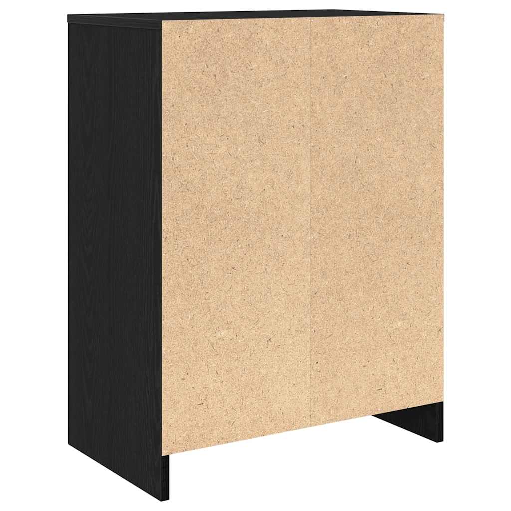 vidaXL Szafka na buty Czarny dąb 57x34x76 cm Drewno klejone