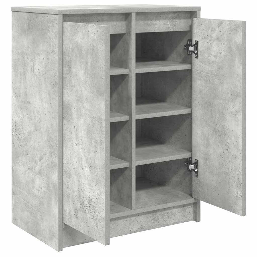 vidaXL Szafka na buty Beton Szary 57x34x76 cm Drewno klejone
